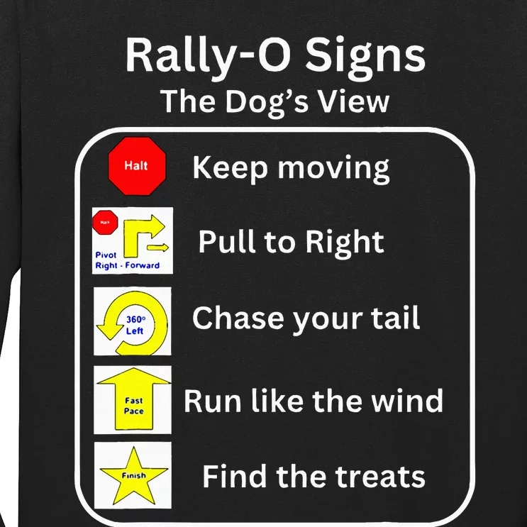 Funny Dog Rally Obedience Long Sleeve Shirt