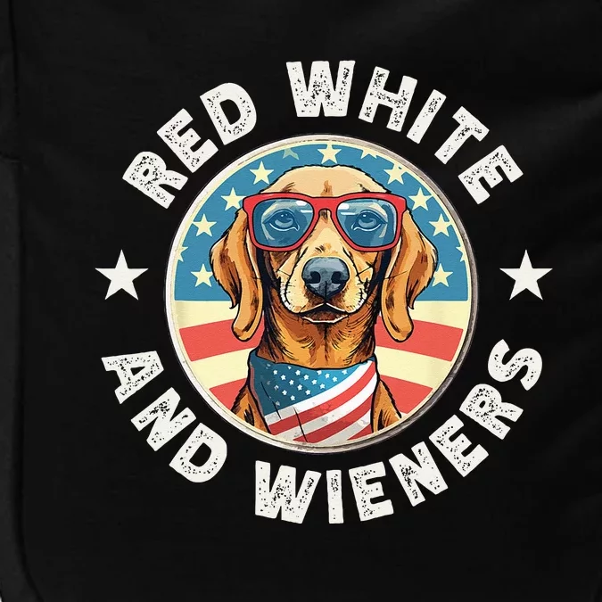 Funny Dachshund Red White and Wieners Weiner Dog 4th of July Impact Tech Backpack