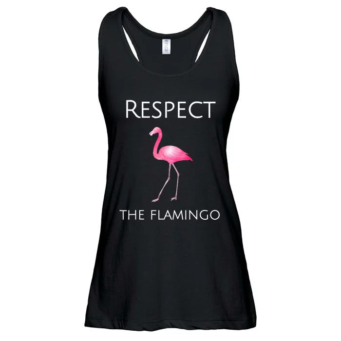 Flamingo Design Respect The Flamingos Ladies Essential Flowy Tank