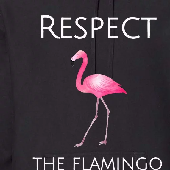 Flamingo Design Respect The Flamingos Premium Hoodie