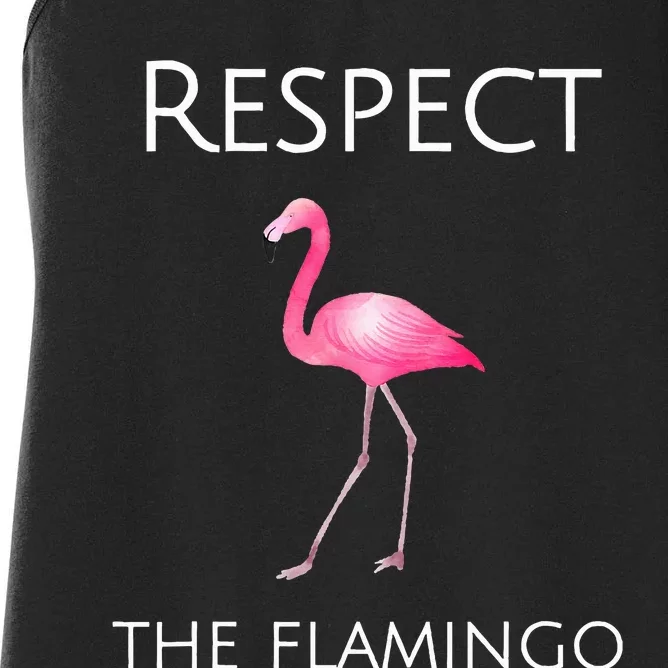 Flamingo Design Respect The Flamingos Women's Racerback Tank