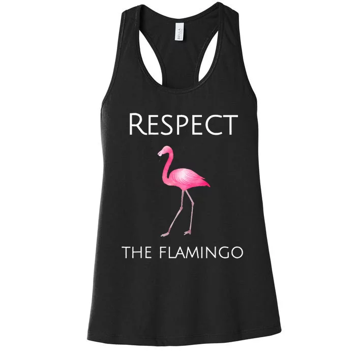 Flamingo Design Respect The Flamingos Women's Racerback Tank