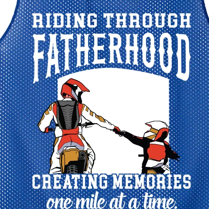 Father’S Day Riding Through Fatherhood Creating Memories Gift Mesh Reversible Basketball Jersey Tank