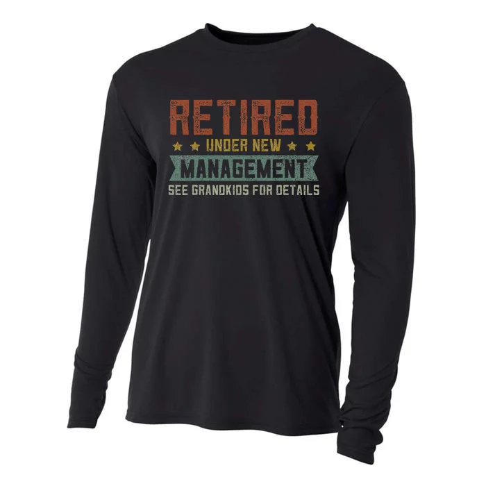 Fathers Day Retired Grandpa Funny Retirement Cooling Performance Long Sleeve Crew