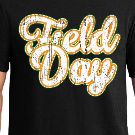 Field Day Retro Orange Field Day Games Adults Teachers Pajama Set