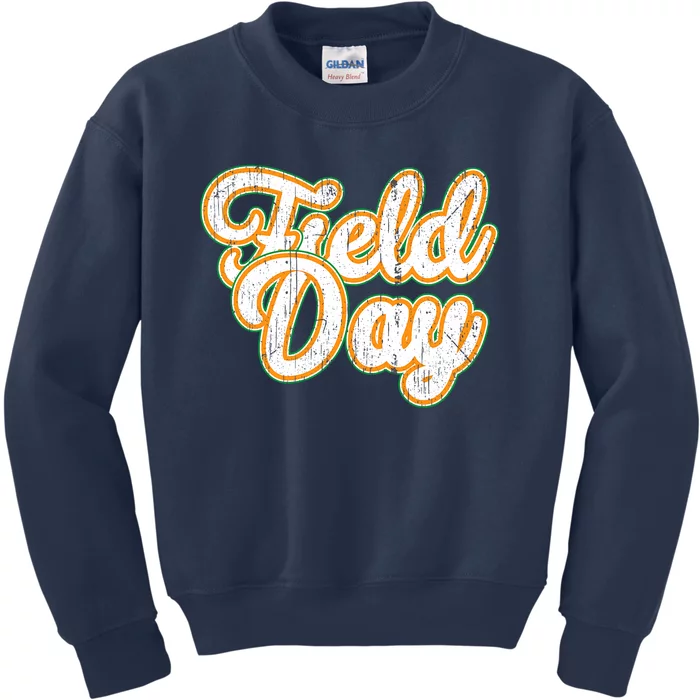 Field Day Retro Orange Field Day Games Adults Teachers Kids Sweatshirt