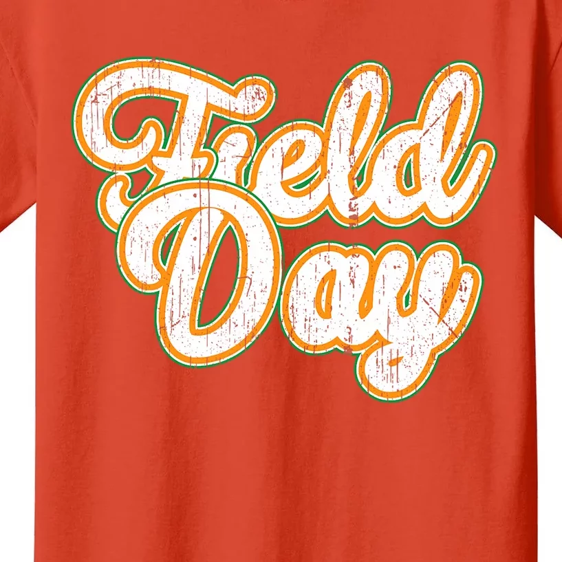 Field Day Retro Orange Field Day Games Adults Teachers Kids T-Shirt