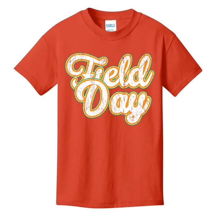 Field Day Retro Orange Field Day Games Adults Teachers Kids T-Shirt