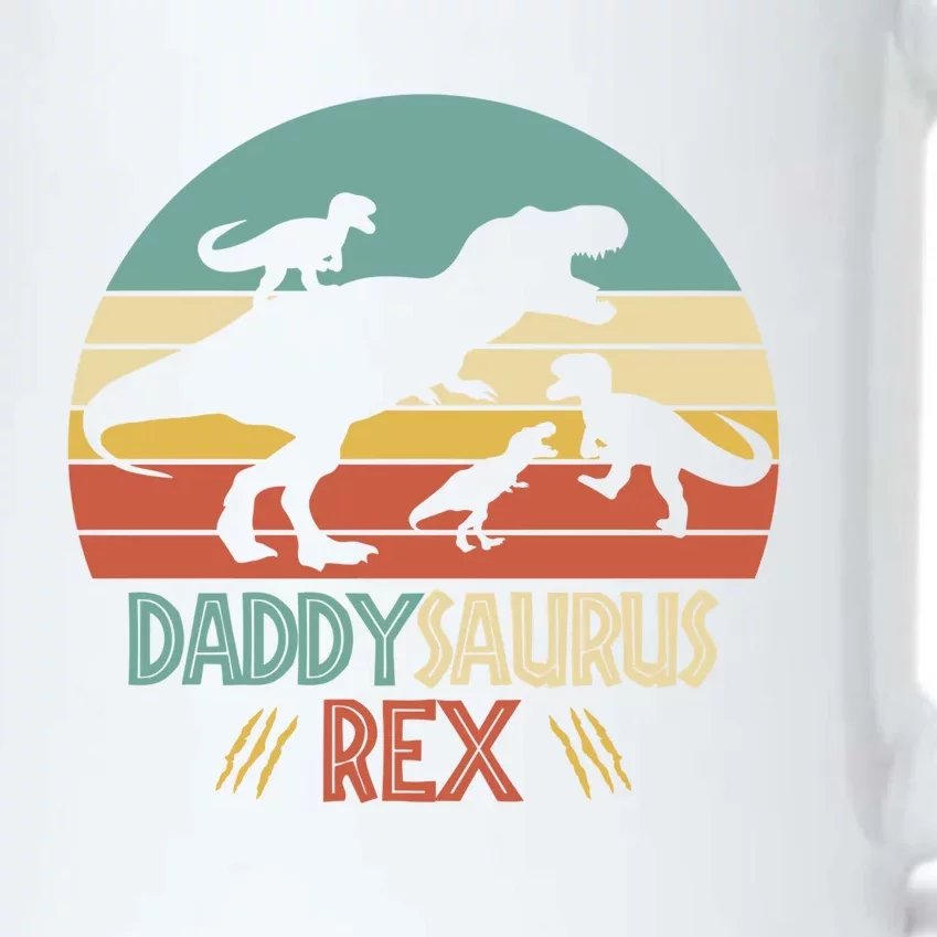 Funny Daddysaurus Rex Dinosaur Dad And Fun Tee Fathers Great Gift Black Color Changing Mug