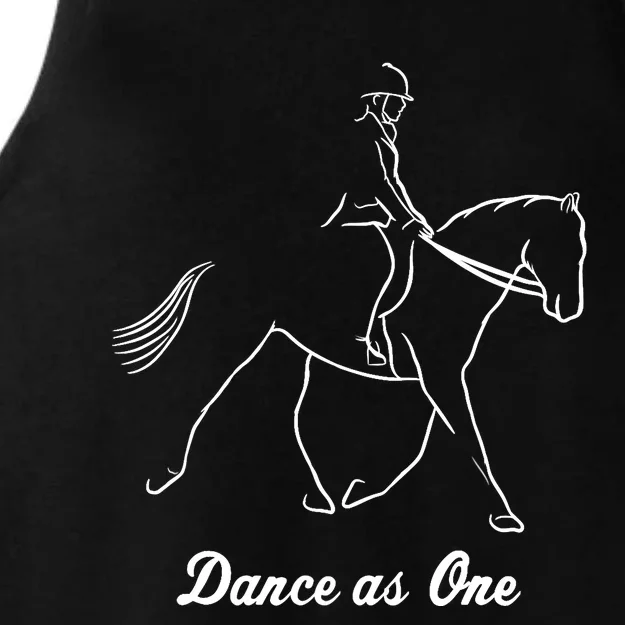 Funny Dressage Riding Horse Show Horseback Equestrian Gifts Ladies Tri-Blend Wicking Tank