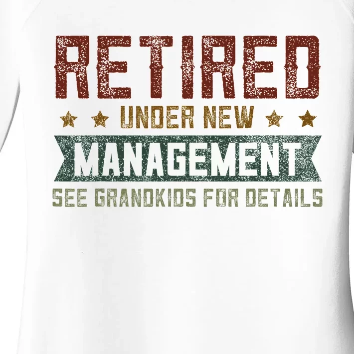 Fathers Day Retired Grandpa Funny Retirement Women's Perfect Tri Tunic Long Sleeve Shirt