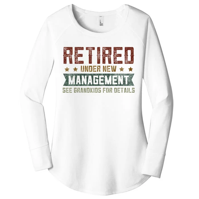 Fathers Day Retired Grandpa Funny Retirement Women's Perfect Tri Tunic Long Sleeve Shirt