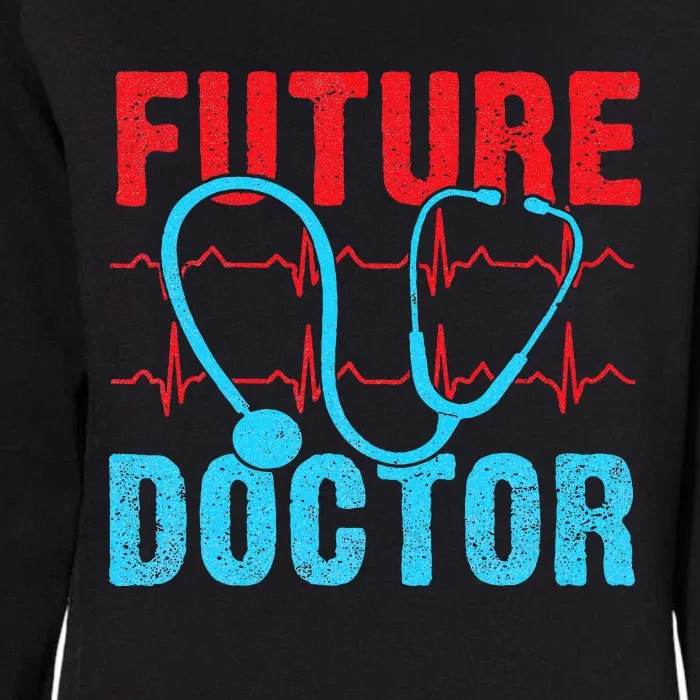 Future Doctor retro heartbeat nurse Womens California Wash Sweatshirt