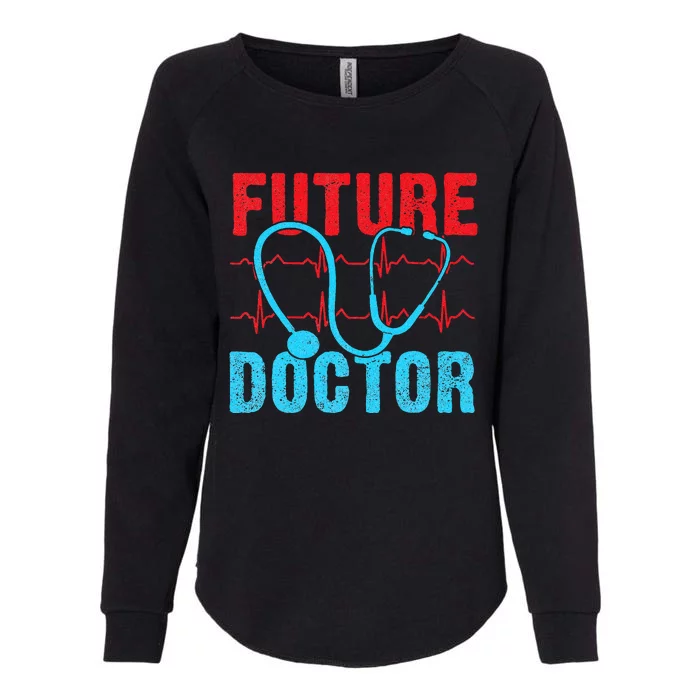 Future Doctor retro heartbeat nurse Womens California Wash Sweatshirt