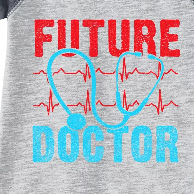 Future Doctor retro heartbeat nurse Infant Baby Jersey Bodysuit