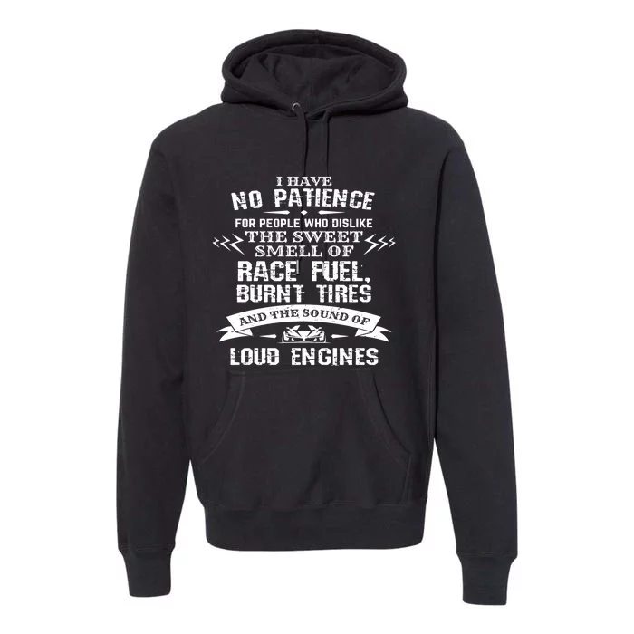 Funny Drag Racing Cute Gift For Mechanics And Car Enthusiasts Premium Hoodie