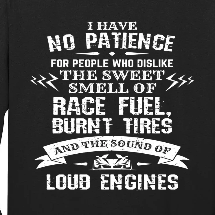 Funny Drag Racing Cute Gift For Mechanics And Car Enthusiasts Tall Long Sleeve T-Shirt