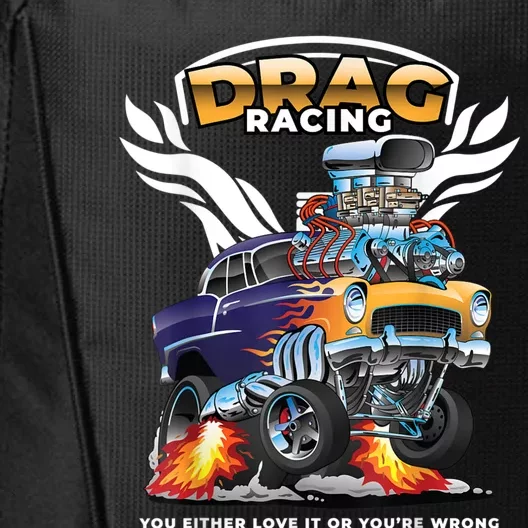 Funny Drag Racing City Backpack