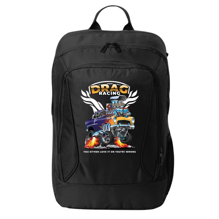 Funny Drag Racing City Backpack