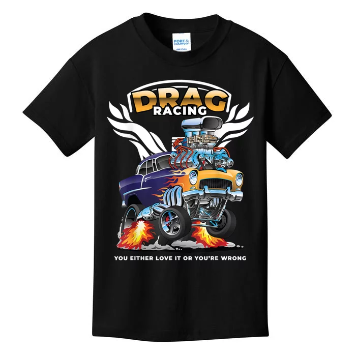 Funny Drag Racing Kids T-Shirt