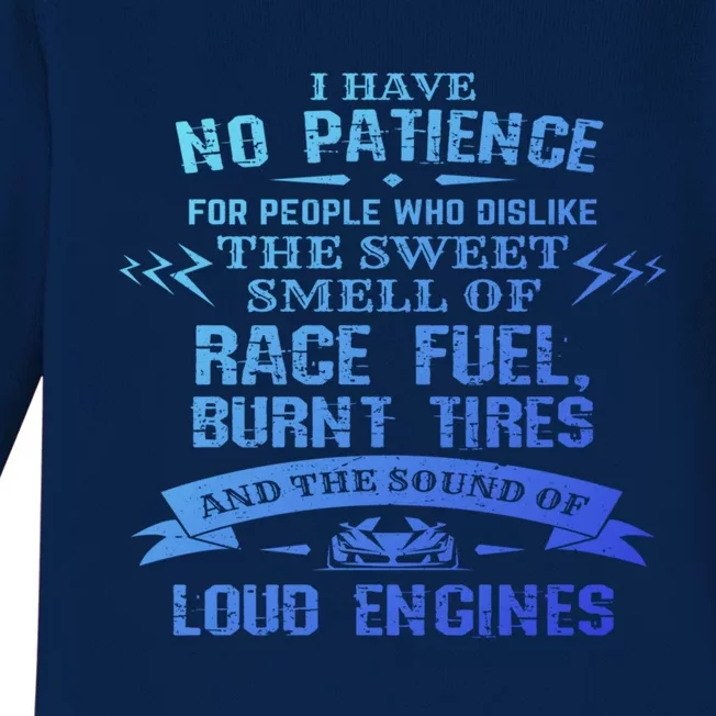 Funny Drag Racing Gift For Mechanics And Car Enthusiasts Baby Long Sleeve Bodysuit