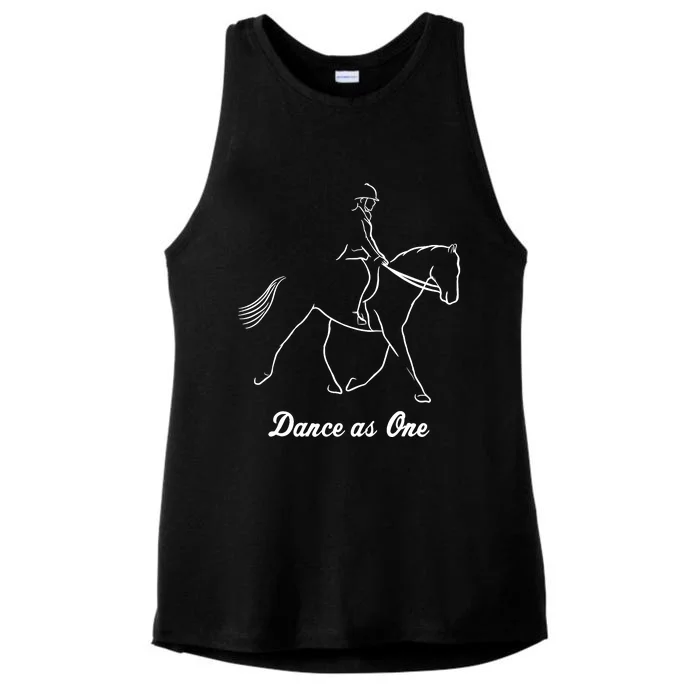 Funny Dressage Riding Horse Show Horseback Equestrian Gifts Ladies Tri-Blend Wicking Tank