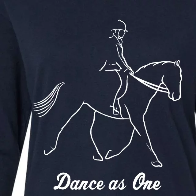 Funny Dressage Riding Horse Show Horseback Equestrian Gifts Womens Cotton Relaxed Long Sleeve T-Shirt