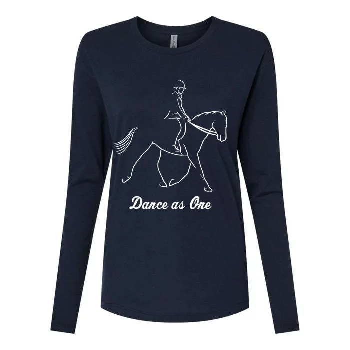 Funny Dressage Riding Horse Show Horseback Equestrian Gifts Womens Cotton Relaxed Long Sleeve T-Shirt