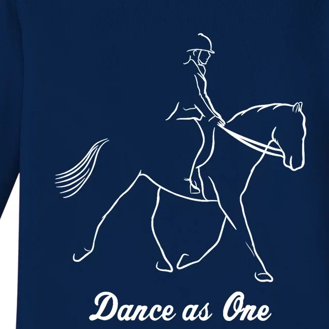 Funny Dressage Riding Horse Show Horseback Equestrian Gifts Baby Long Sleeve Bodysuit