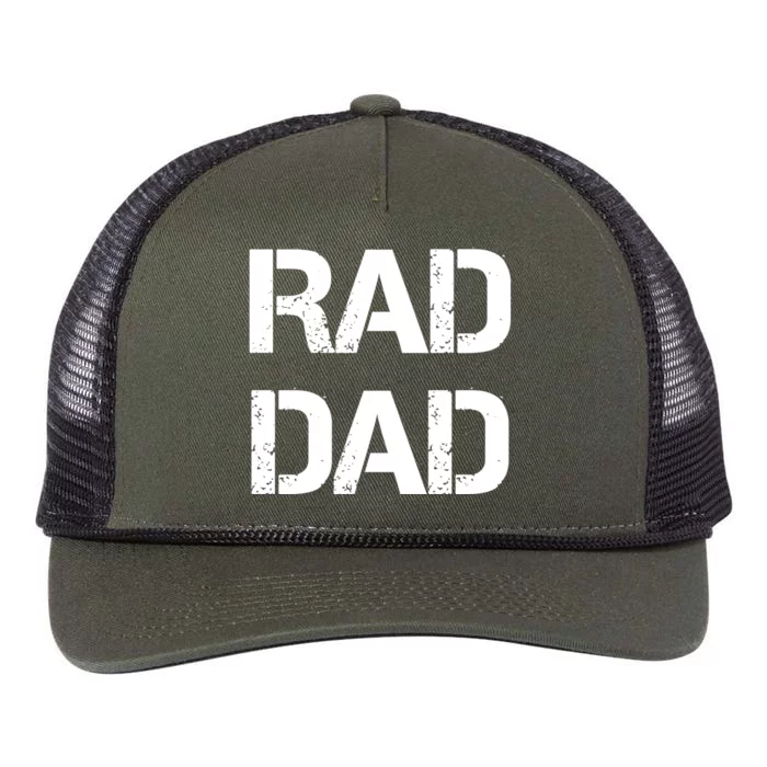 Fathers Day Rad Dad Rad Like Dad Gift Retro Rope Trucker Hat Cap