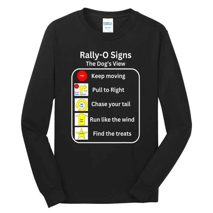 Funny Dog Rally Obedience Gift Tall Long Sleeve T-Shirt