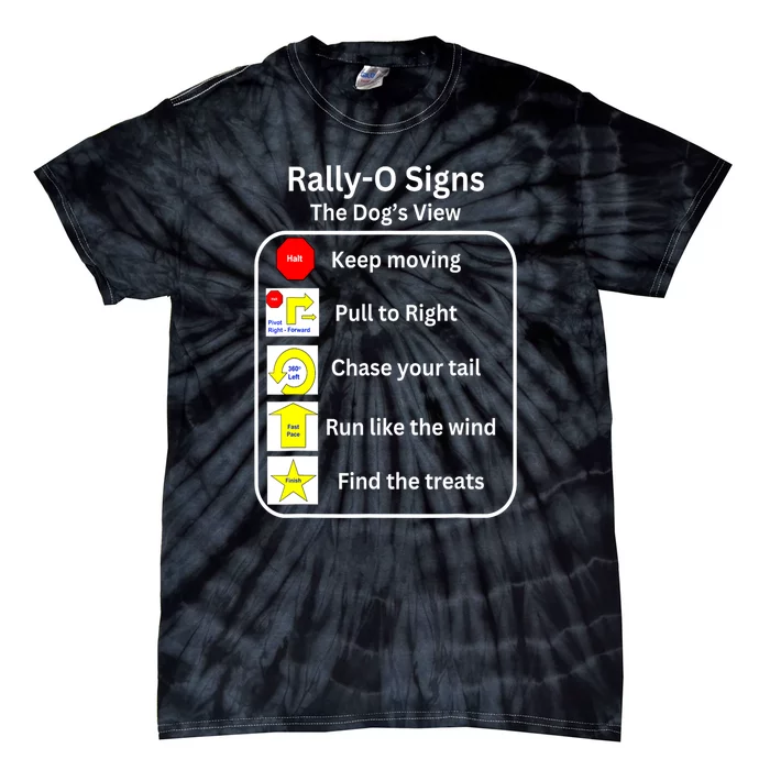 Funny Dog Rally Obedience Gift Tie-Dye T-Shirt