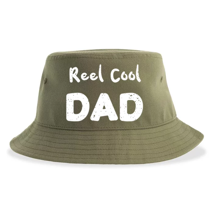 Fathers Day: Reel Cool Dad Fishing Dad Sayings Cute Gift Sustainable Bucket Hat