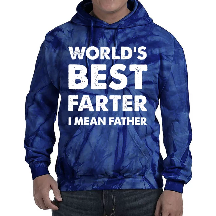 Father's Day Retro Dad World's Best Farter I Mean Father Tie Dye Hoodie