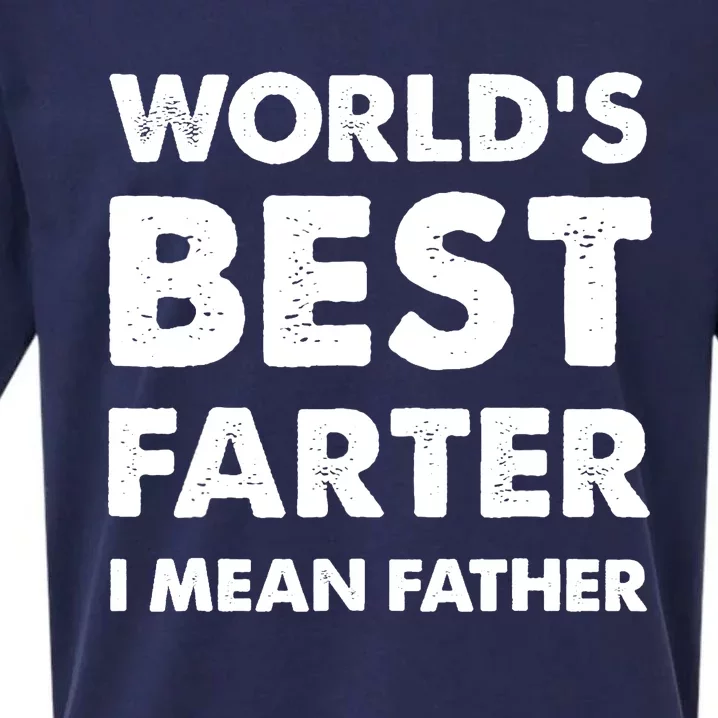 Father's Day Retro Dad World's Best Farter I Mean Father Sueded Cloud Jersey T-Shirt