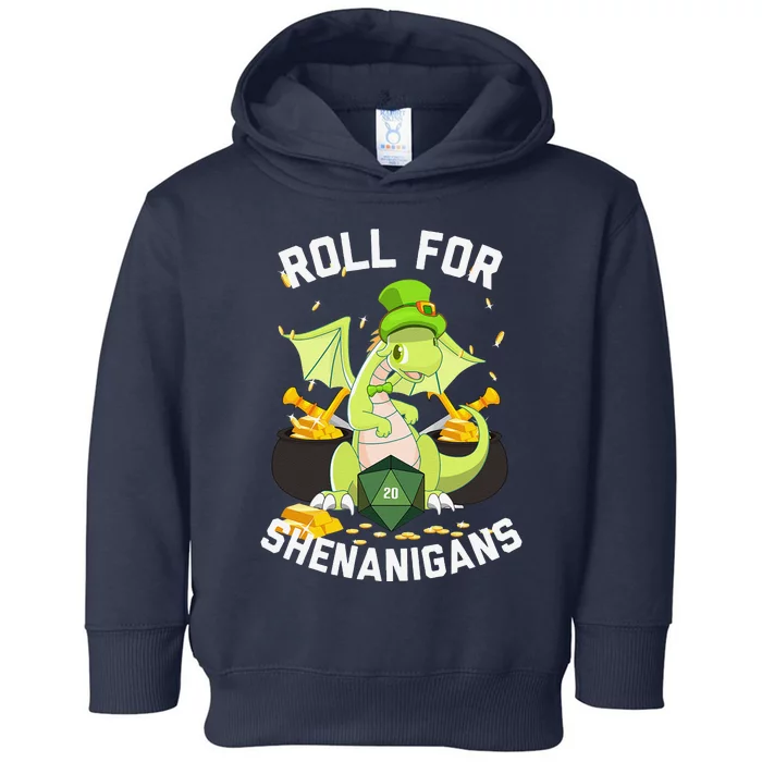 Funny Dragon Roll For Shenanigans D20 RPG St Patricks Day Toddler Hoodie