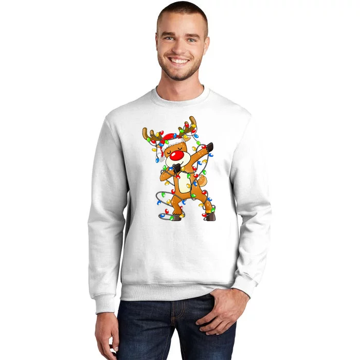 Festive Dabbing Reindeer Santa for Christmas Celebration Sweatshirt