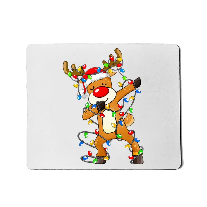 Festive Dabbing Reindeer Santa for Christmas Celebration Mousepad