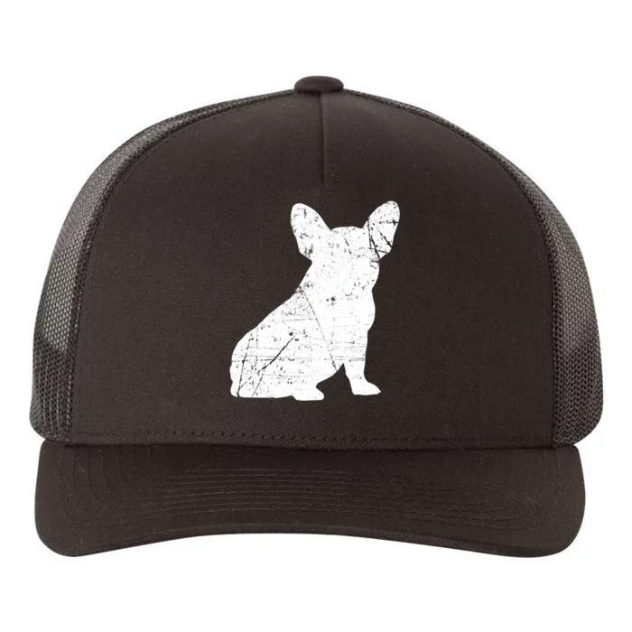 Fine Distressed Retro Vintage French Bulldog Pet Dog Mom Gift Yupoong Adult 5-Panel Trucker Hat