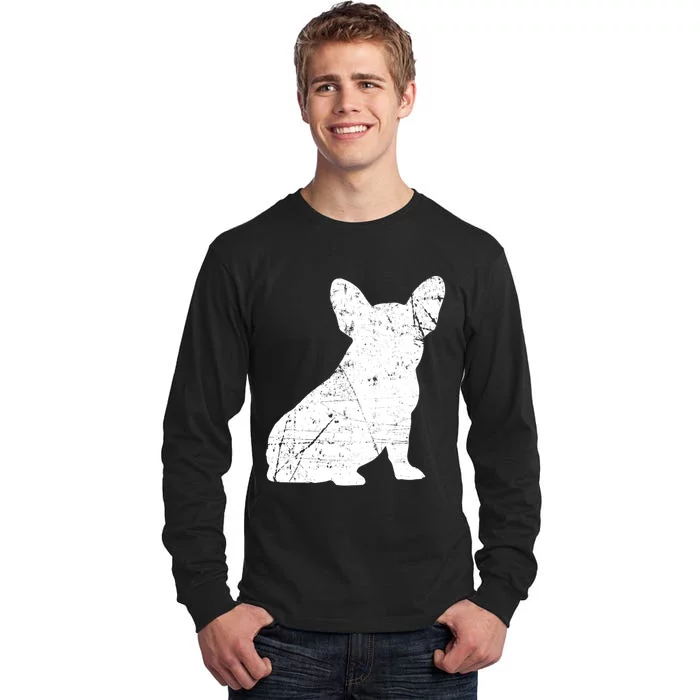 Fine Distressed Retro Vintage French Bulldog Pet Dog Mom Gift Tall Long Sleeve T-Shirt