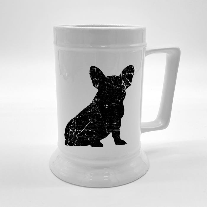 Fine Distressed Retro Vintage French Bulldog Pet Dog Mom Gift Front & Back Beer Stein