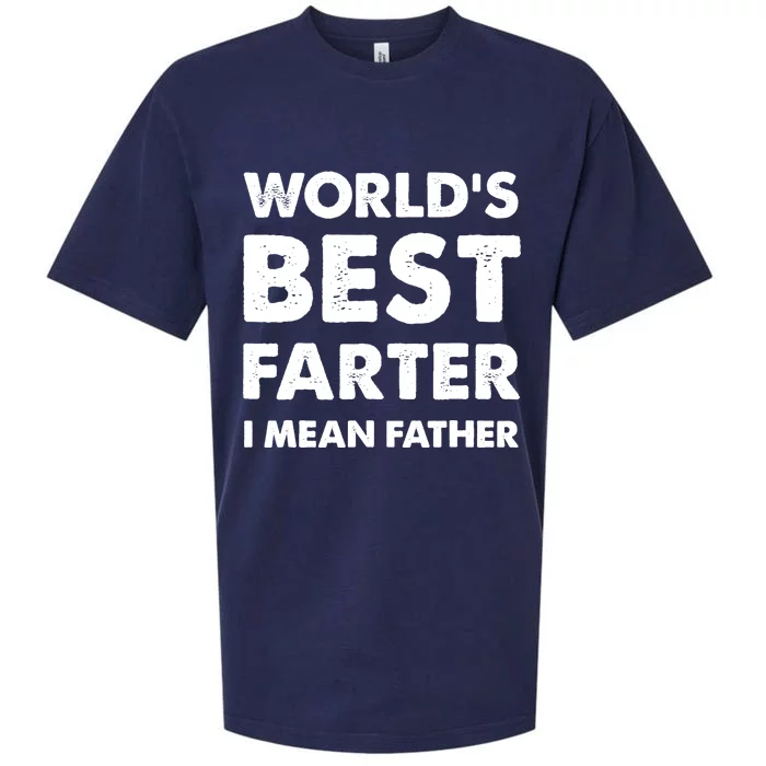 Father's Day Retro Dad World's Best Farter I Mean Father Sueded Cloud Jersey T-Shirt