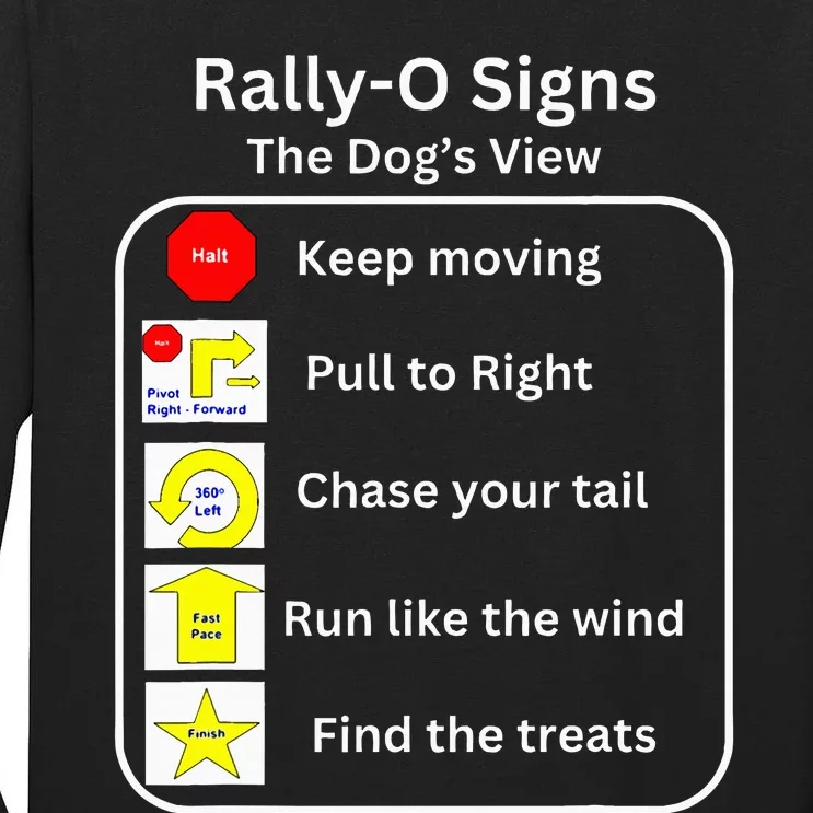 Funny Dog Rally Obedience Tall Long Sleeve T-Shirt