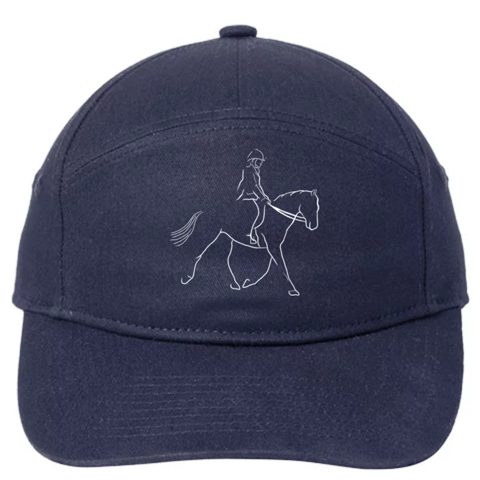 Funny Dressage Riding Horse Show Horseback Equestrian 7-Panel Snapback Hat