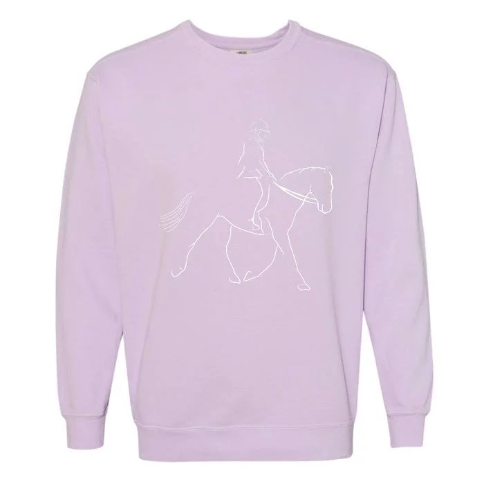 Funny Dressage Riding Horse Show Horseback Equestrian Garment-Dyed Sweatshirt