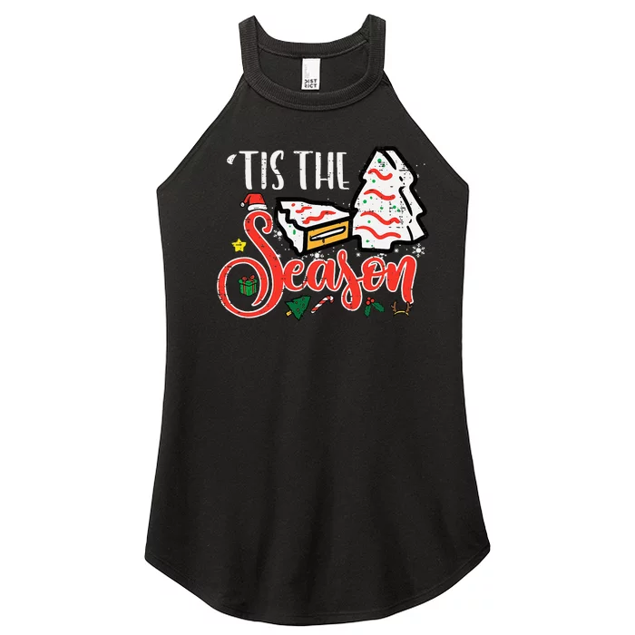 Festive Delights Retro Christmas Cakes Women’s Perfect Tri Rocker Tank