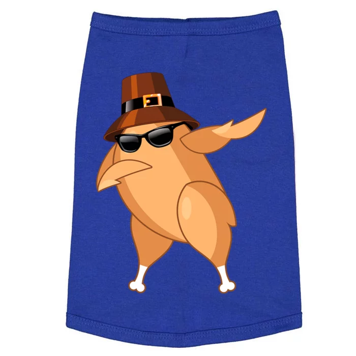 Funny Dabbing Roasted Turkey Thanksgiving Pilgrim Dab Dance Gift Doggie Tank