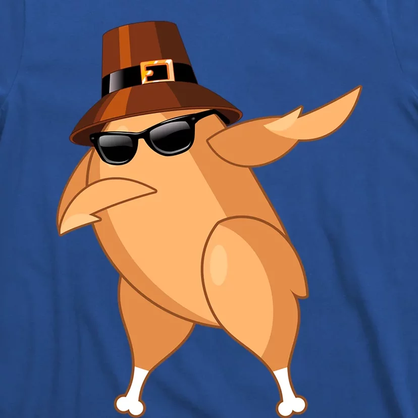 Funny Dabbing Roasted Turkey Thanksgiving Pilgrim Dab Dance Gift T-Shirt