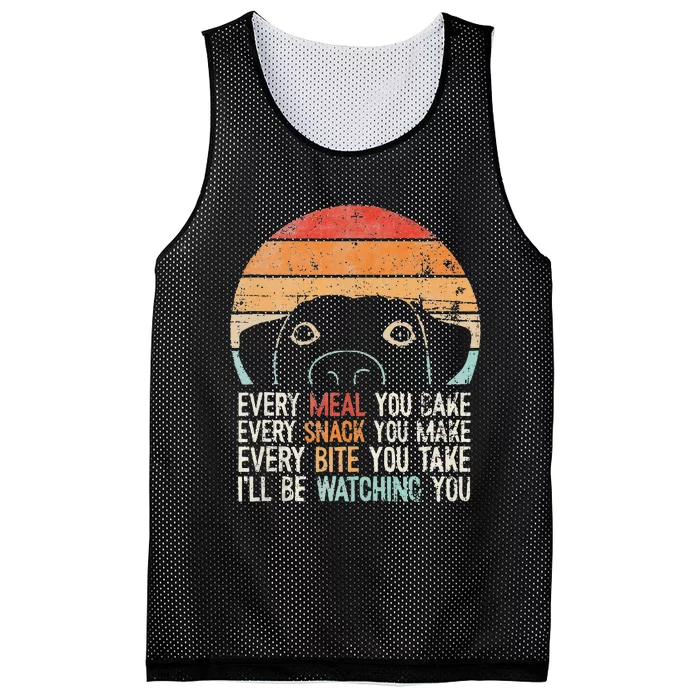 Funny Dog Retro Dog Ill Be Watching You Dog Dog Lover Mesh Reversible Basketball Jersey Tank