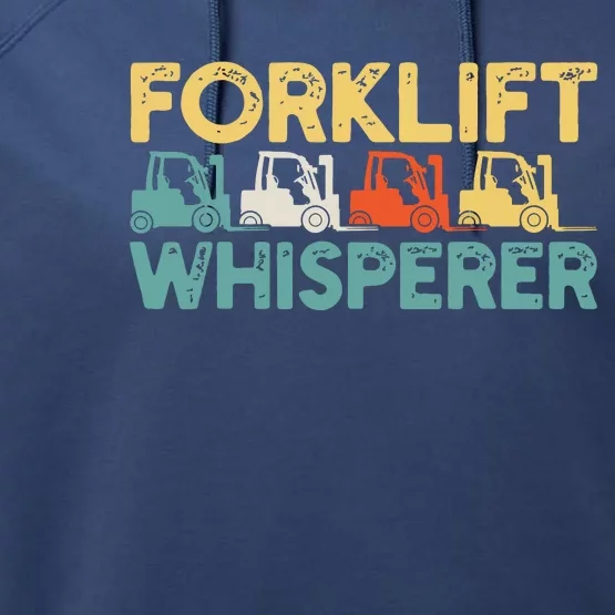 Forklift Driver Retro Performance Fleece Hoodie